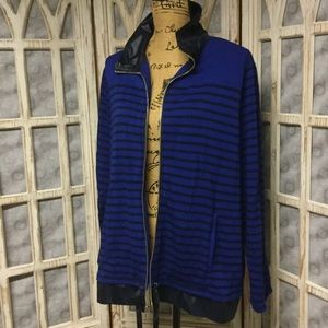 COPY - Chico’s navy stripe jacket. Size: 1. NWT.